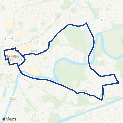 Warrington Borough Transport  map