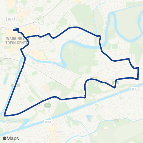 Warrington Borough Transport  map