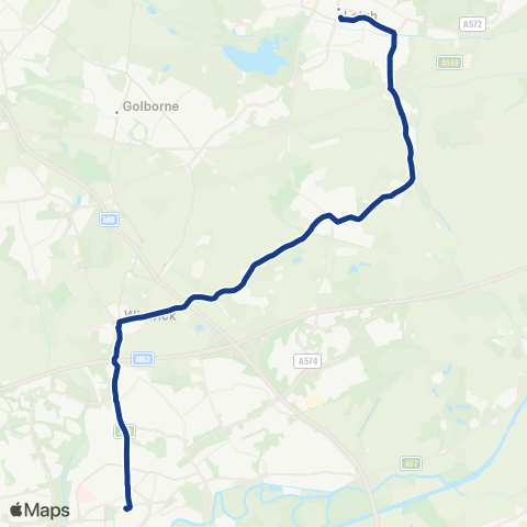 Warrington Borough Transport  map