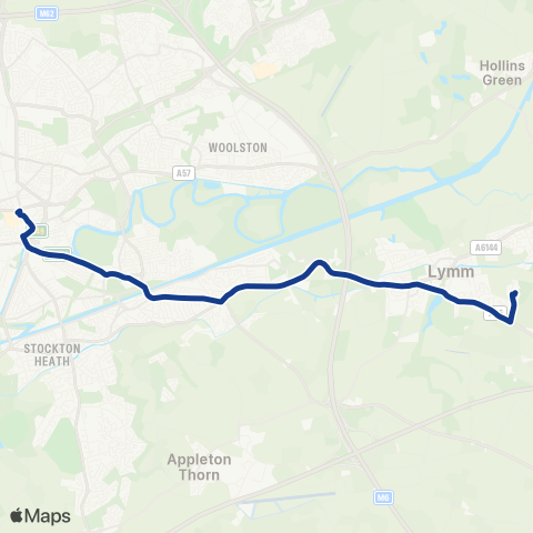 Warrington Borough Transport  map