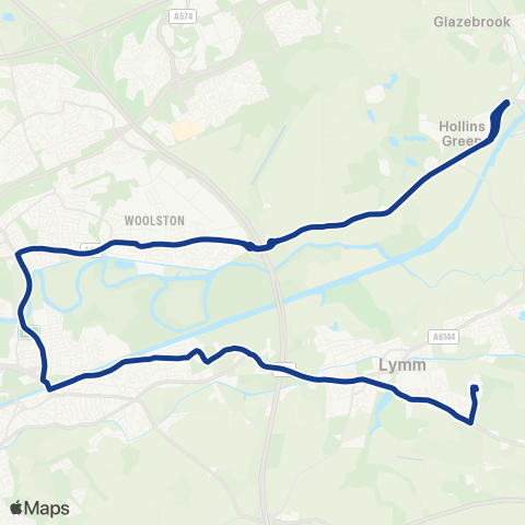 Warrington Borough Transport  map