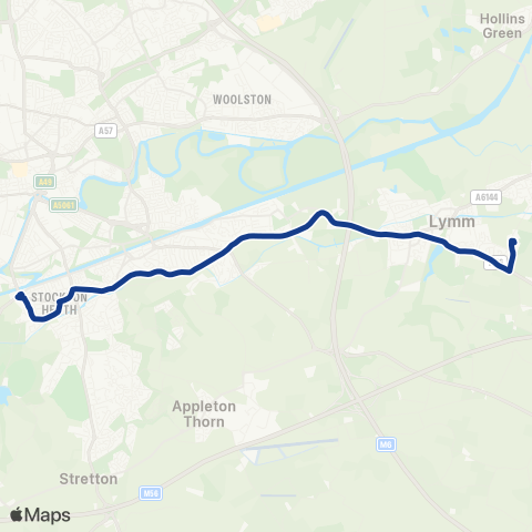 Warrington Borough Transport  map