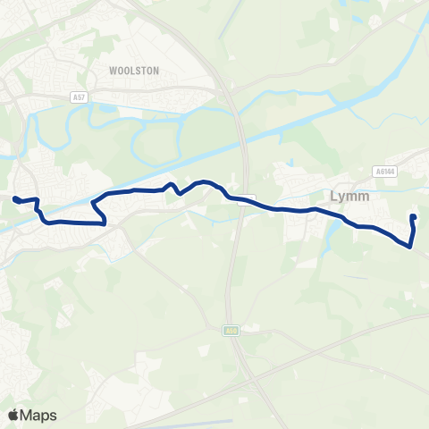 Warrington Borough Transport  map