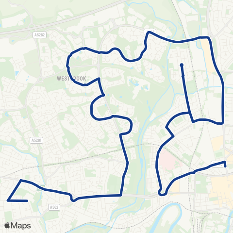 Warrington Borough Transport  map