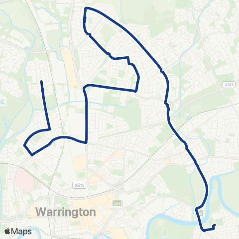 Warrington Borough Transport  map