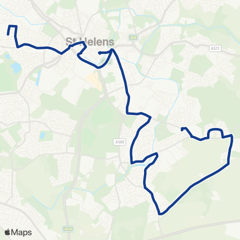 Warrington Borough Transport  map