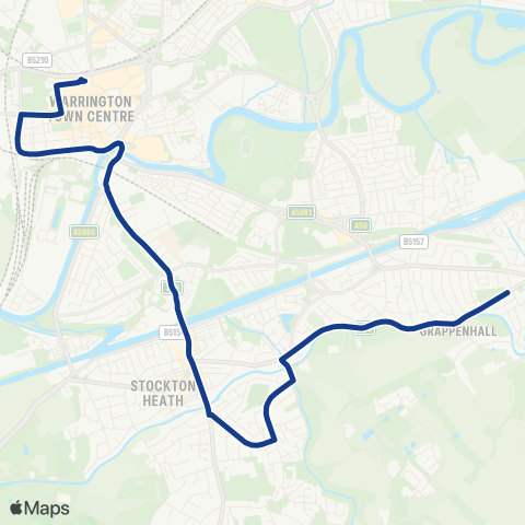 Warrington Borough Transport  map