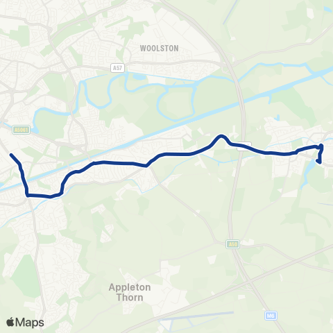 Warrington Borough Transport  map