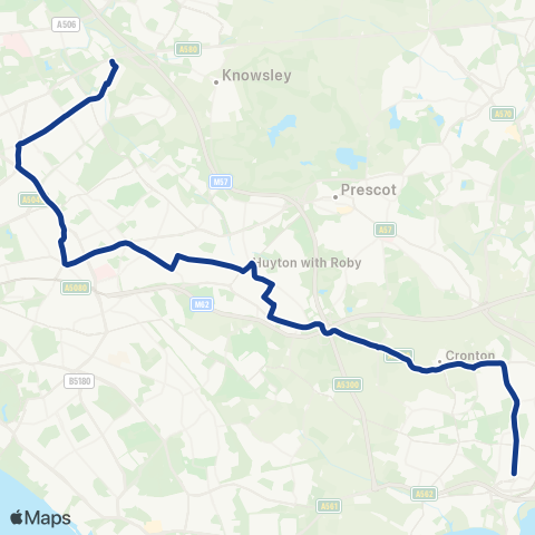 Warrington Borough Transport  map