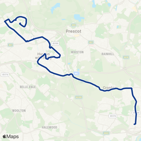 Warrington Borough Transport  map