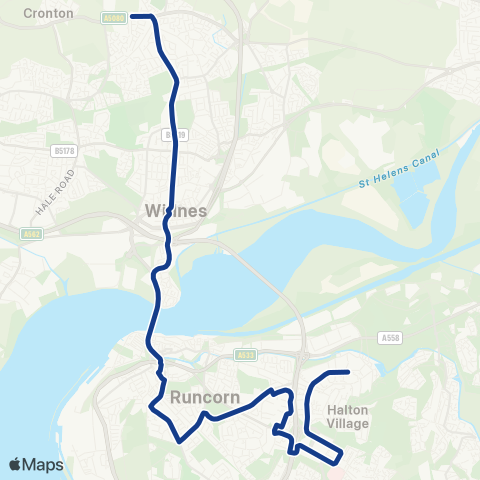 Warrington Borough Transport  map