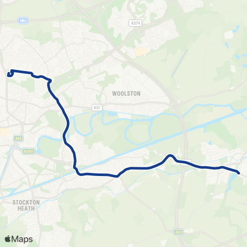 Warrington Borough Transport  map