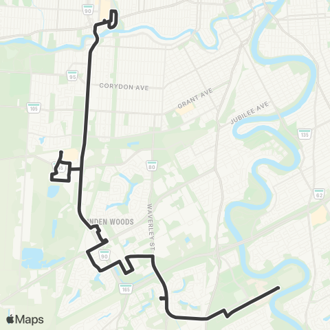 Winnipeg Transit Kenaston map