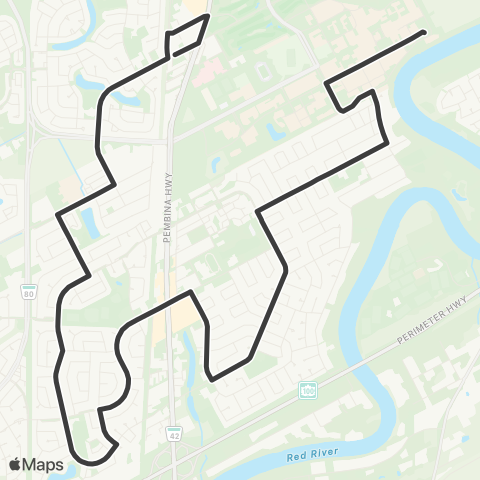 Winnipeg Transit Richmond map