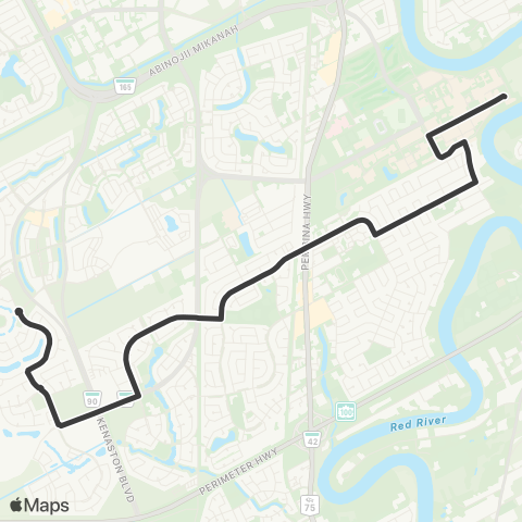 Winnipeg Transit Dalhousie map