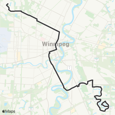 Winnipeg Transit Selkirk-Osborne map