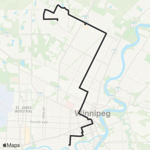 Winnipeg Transit McGregor map