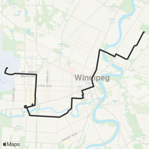 Winnipeg Transit Academy-Watt map