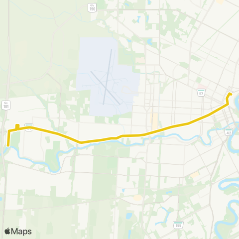 Winnipeg Transit Portage Express map