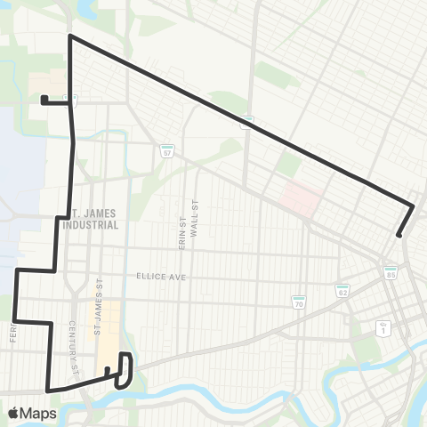 Winnipeg Transit Logan - Berry map