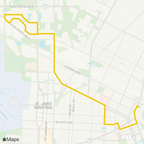 Winnipeg Transit Keewatin Express map