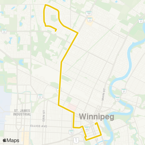 Winnipeg Transit McPhillips Super Express map