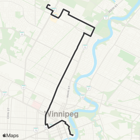 Winnipeg Transit Salter map