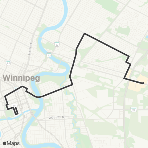 Winnipeg Transit Munroe map