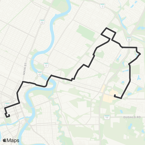 Winnipeg Transit Grey map