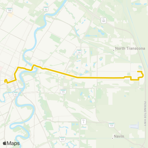 Winnipeg Transit Transcona Express map