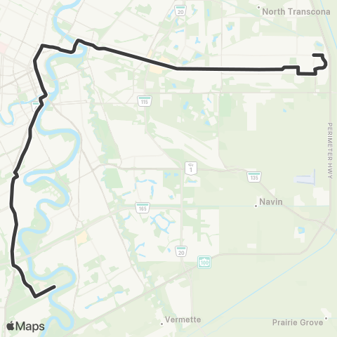 Winnipeg Transit Transcona - Pembina map