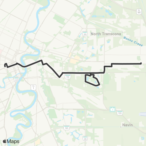 Winnipeg Transit Dugald map