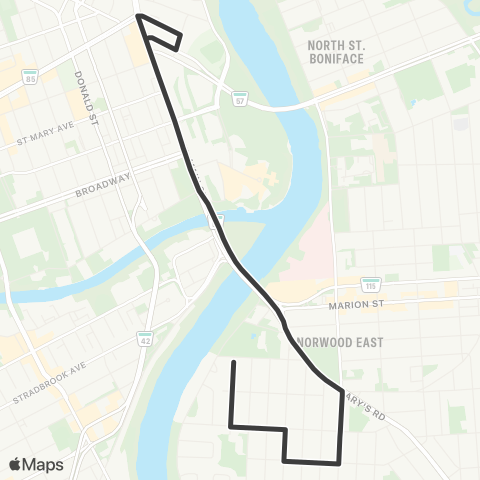 Winnipeg Transit Norwood map