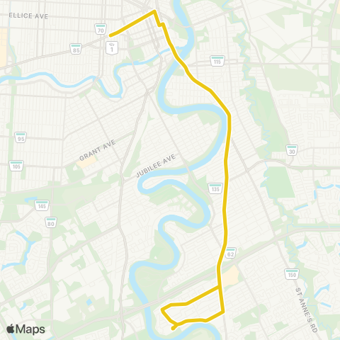 Winnipeg Transit St. Mary's Express map