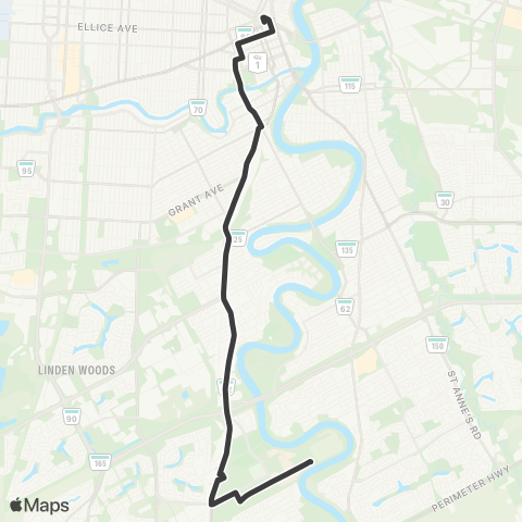 Winnipeg Transit Pembina map