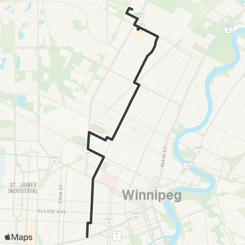 Winnipeg Transit Arlington map