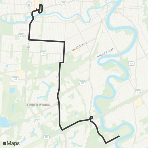 Winnipeg Transit Waverley map