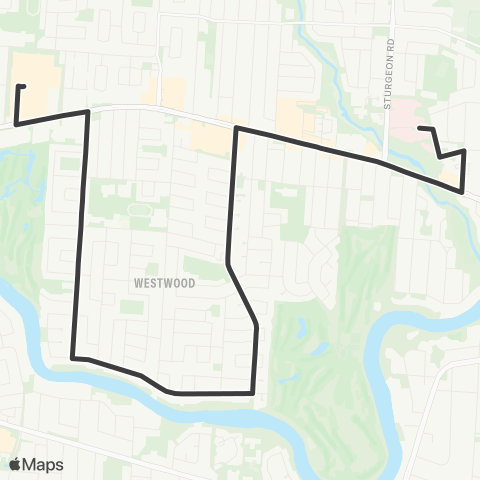 Winnipeg Transit Grace Hospital - Unicity map