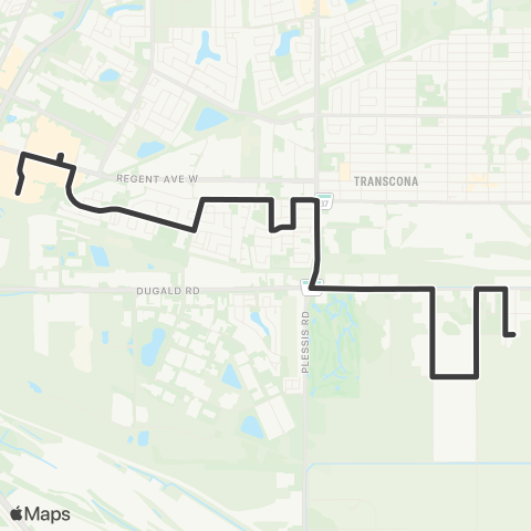 Winnipeg Transit Mission Gardens map