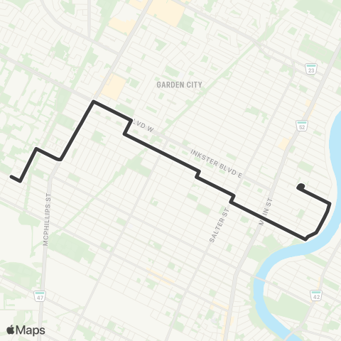 Winnipeg Transit Inkster Industrial Park - Scotia map