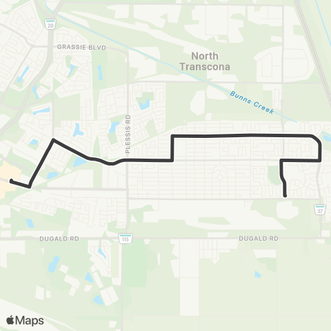 Winnipeg Transit North Transcona - Kildonan Place map