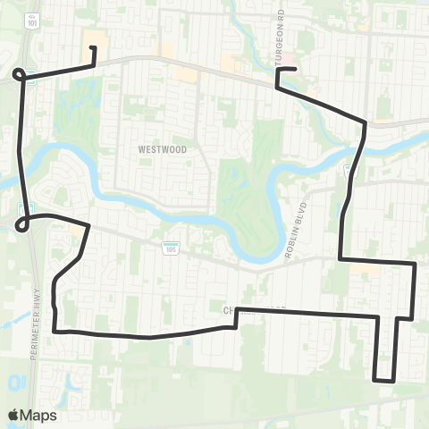 Winnipeg Transit Westdale - Grace Hospital map