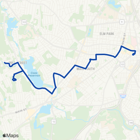 WRTA Washington Heights Apts map