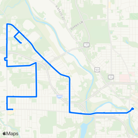 WRTA Steel St map