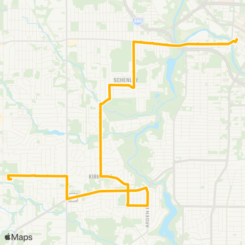 WRTA Cornersburg map