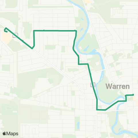 WRTA West Warren map