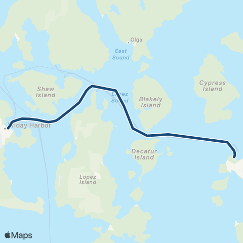 Washington State Ferries Anacortes - Friday Harbor map