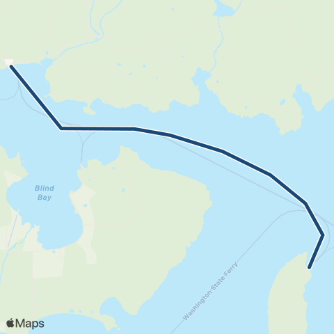 Washington State Ferries Lopez Island - Orcas Island map