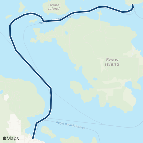 Washington State Ferries Friday Harbor - Orcas Island map