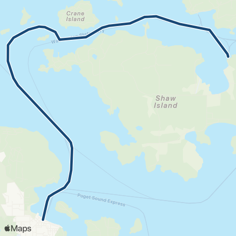 Washington State Ferries Friday Harbor - Shaw Island map